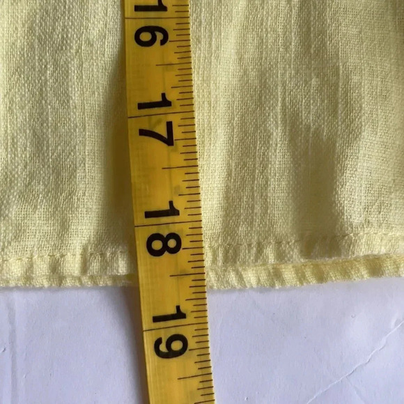 Lilka Anthropologie soft yellow gauzy cotton top, ruffle sleeves Women’s size M - Picture 7 of 11
